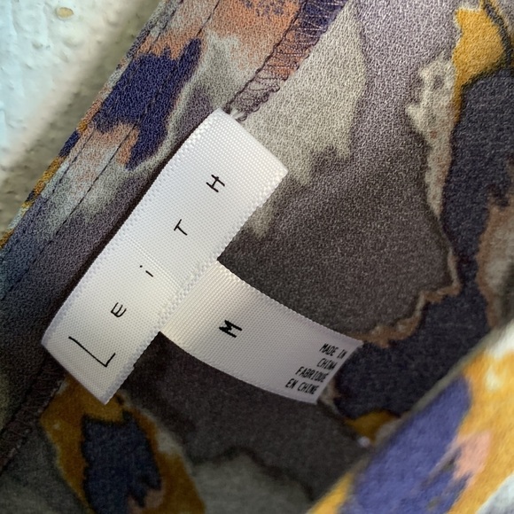 Leith Cut Out Feathers Long Sleeve Mini Dress sz M - Picture 5 of 9